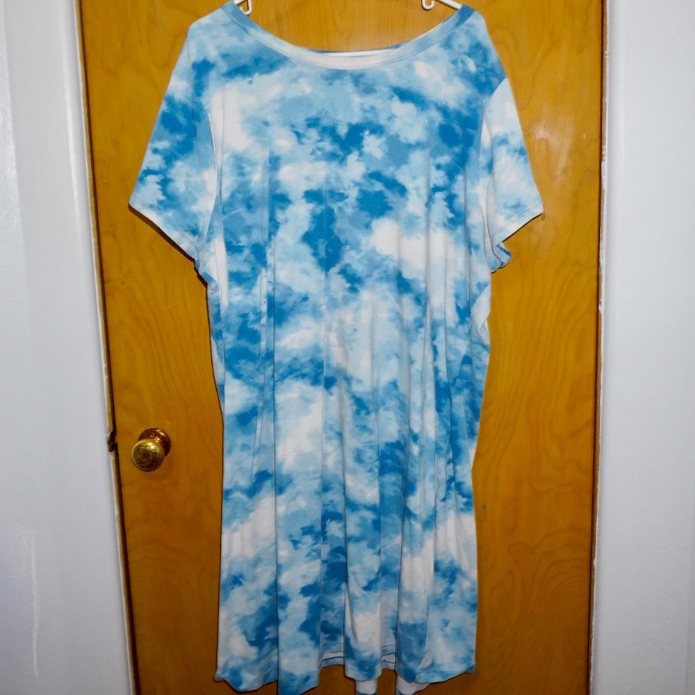 Size 4x Plus Tie Dye T Shirt Dress